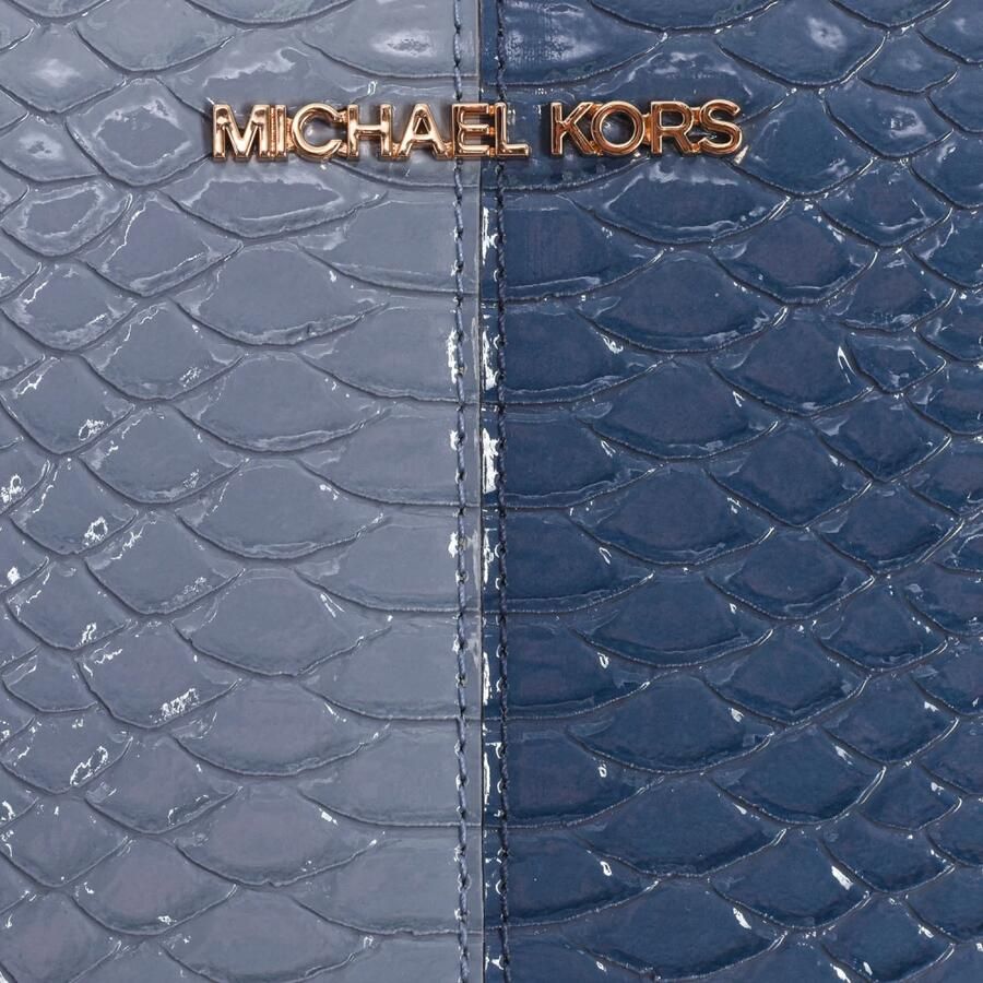 Michael Kors Leren Portemonnee met Telefoonvak Blue Dames