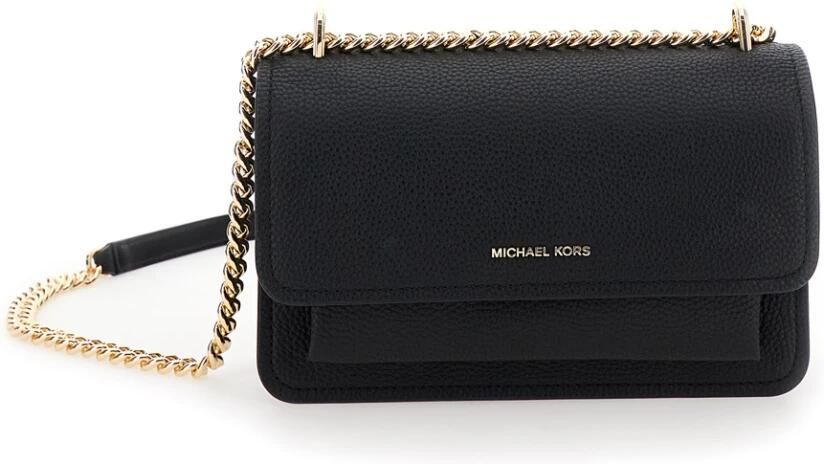 Michael Kors Leren Crossbody Tas met Kettingband Black Dames - Foto 10