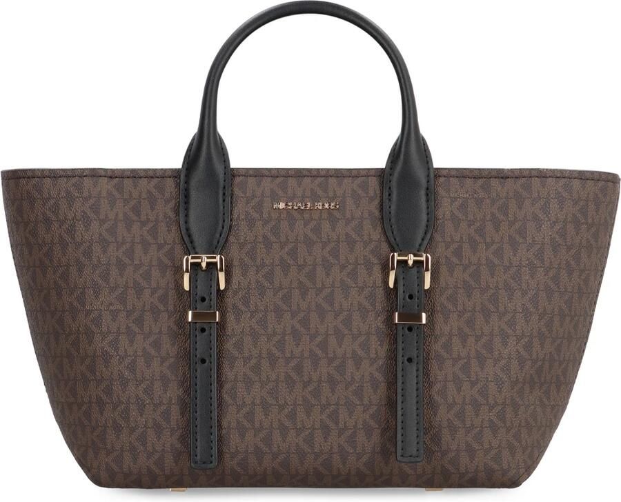 Michael Kors Logo Coated Handtas met Schouderband Brown Dames - Foto 4
