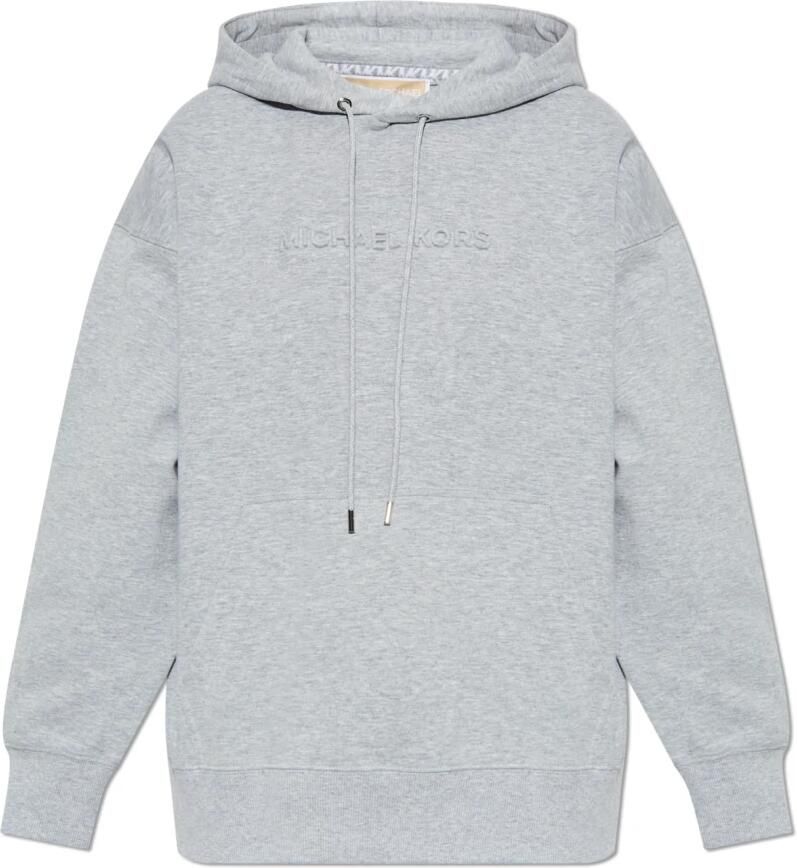 Michael Kors Logo Embossed Hoodie Gray Dames - Foto 5
