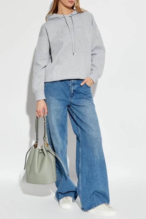 Michael Kors Logo Embossed Hoodie Gray Dames - Foto 2