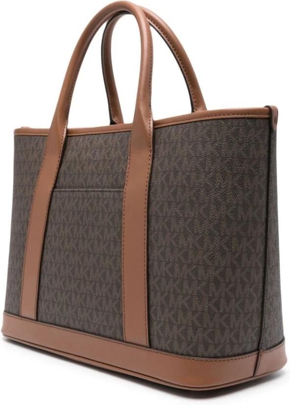 Michael Kors Luisa Medium Signature Logo Schoudertas Brown Dames - Foto 4