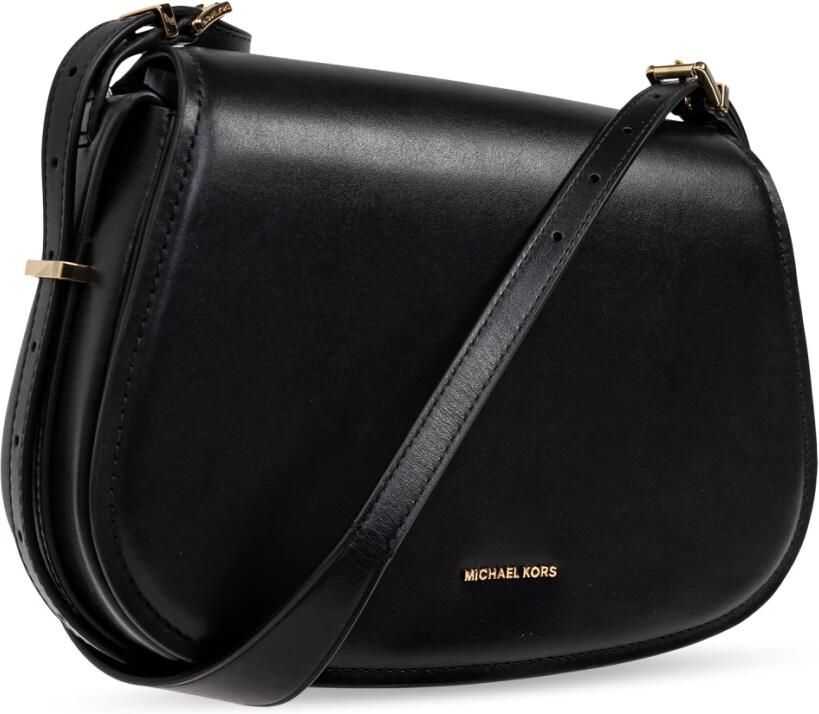 Michael Kors Leren Crossbody Tas met Magnetische Flap Black Dames - Foto 6