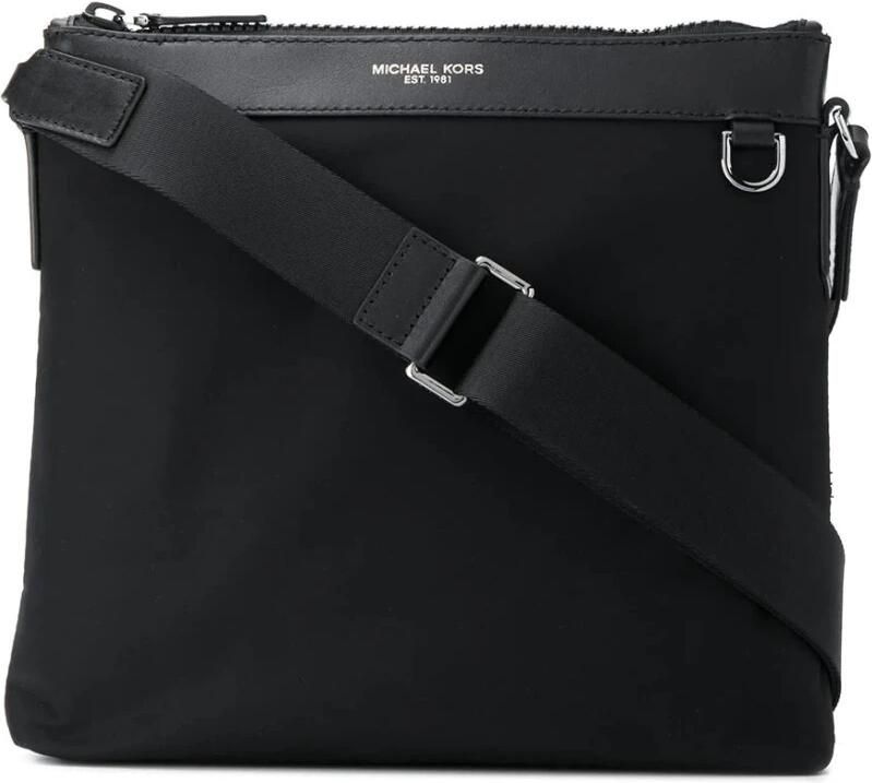 Michael Kors Verstelbare Crossbody Tas met Ritssluiting Black Heren - Foto 4