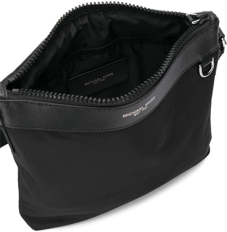 Michael Kors Verstelbare Crossbody Tas met Ritssluiting Black Heren