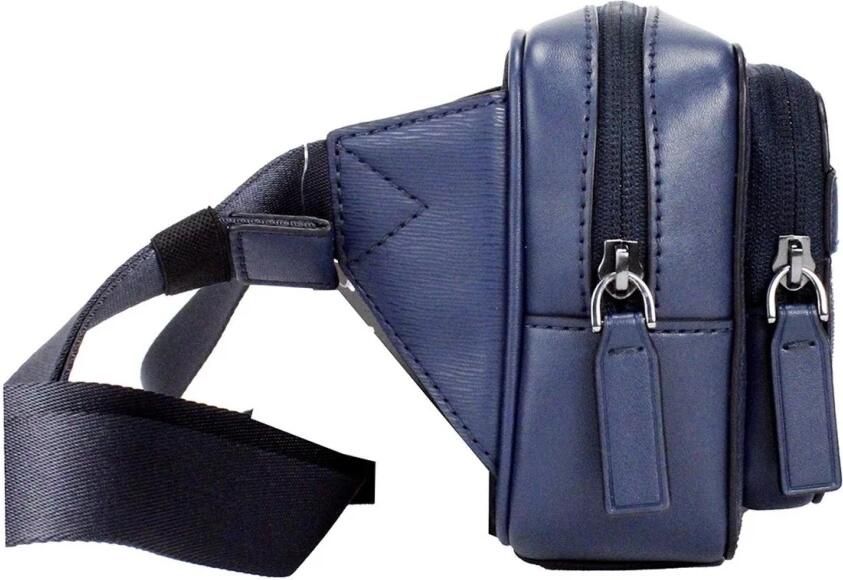 Michael Kors Navy Blue Dubbele Rits Heuptas Blue Dames