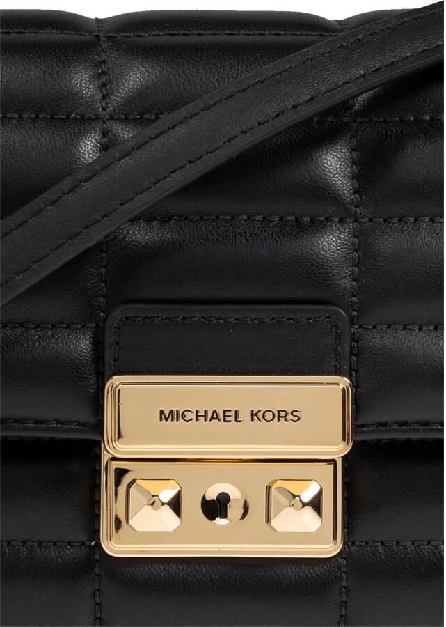 Michael Kors Zwarte Leren Schoudertas Flap Sluiting Black Dames - Foto 3