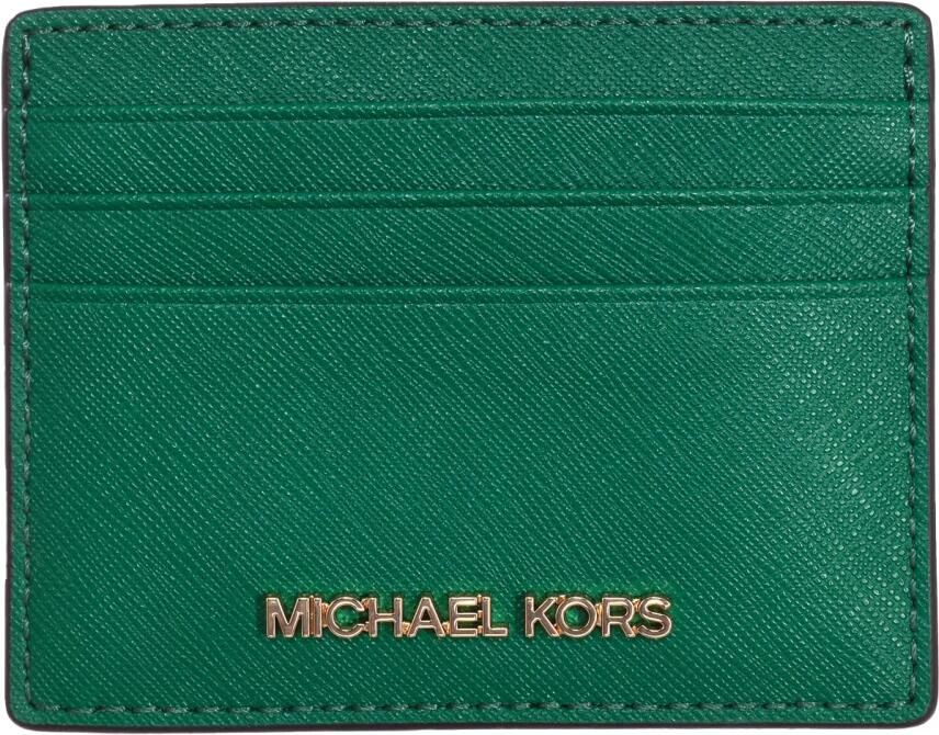 Michael Kors Rechthoekige Leren Kaarthouder Green Dames - Foto 3