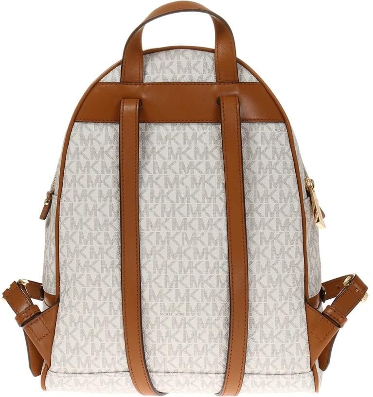 Michael Kors Vanilla Rhea Rugzak met Gouden Details Beige Dames