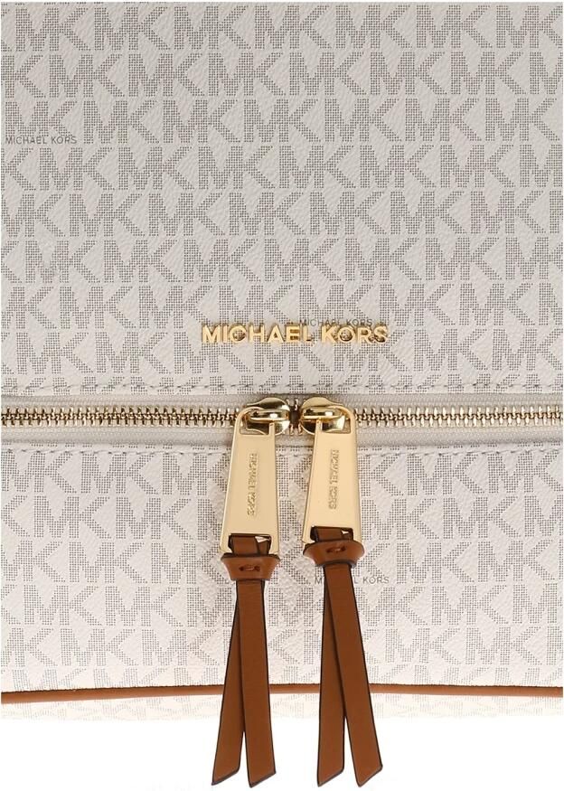 Michael Kors Vanilla Rhea Rugzak met Gouden Details Beige Dames - Foto 3