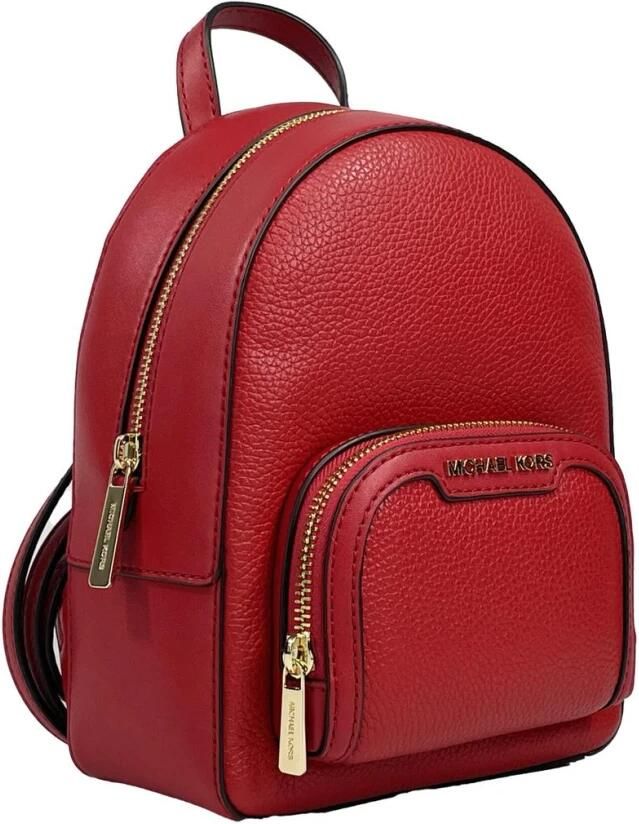 Michael Kors Rode Pebbled Leren Mini Rugzak Red Dames - Foto 2