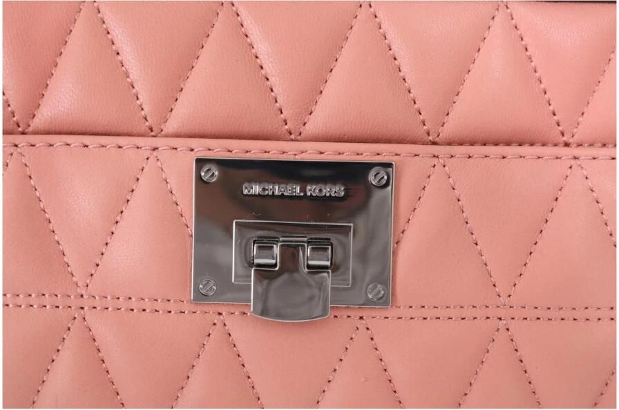Michael Kors Roze Leren Schoudertas met Goudkleurige Hardware Pink Dames - Foto 3