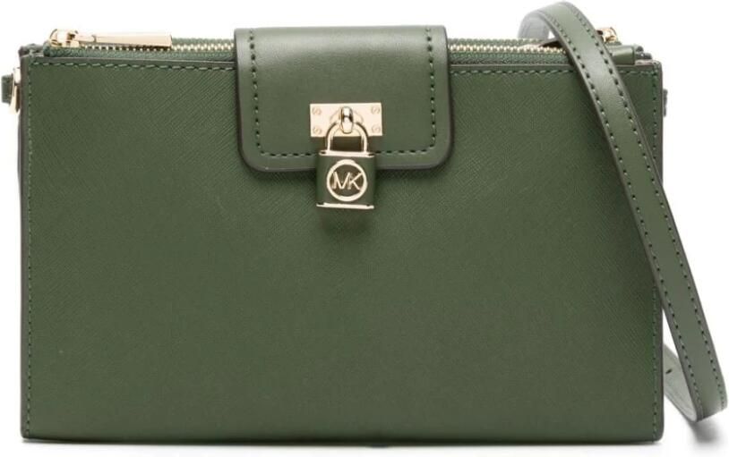 Michael Kors Ruby Small Saffiano lederen crossbody tas Green Dames - Foto 4
