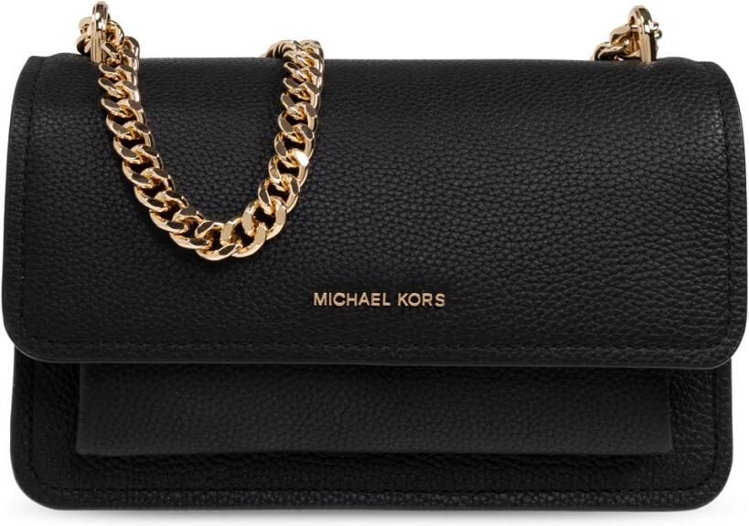 Michael Kors Leren Crossbody Tas met Kettingband Black Dames - Foto 9