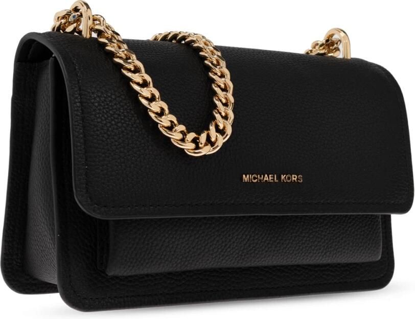 Michael Kors Leren Crossbody Tas met Kettingband Black Dames - Foto 8