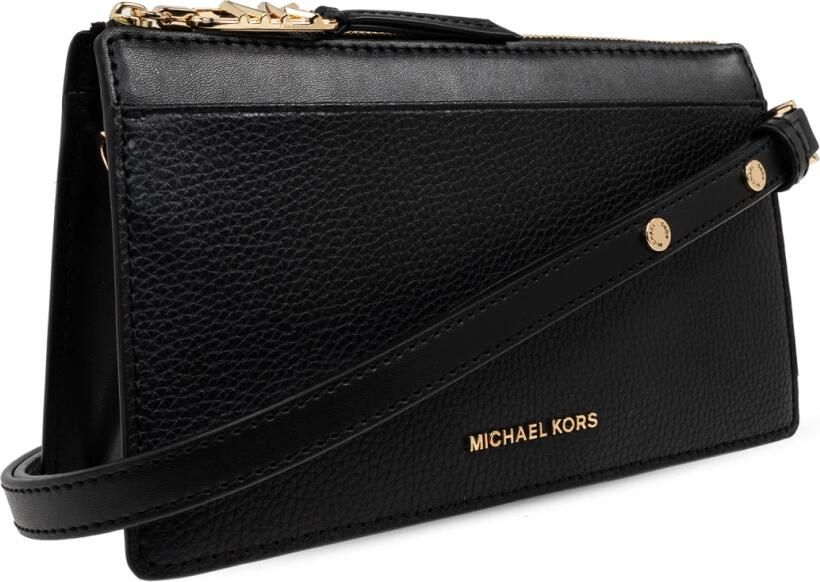 Michael Kors Leren Crossbody Tas met Gouden Hardware Black Dames - Foto 8