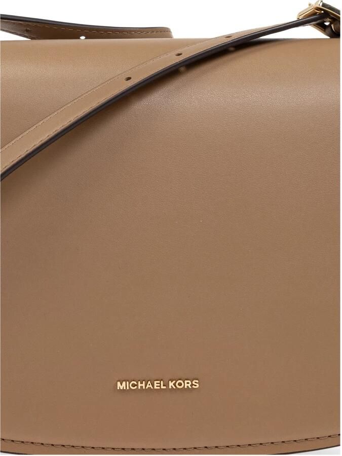 Michael Kors Leren Crossbody Tas met Magnetische Flap Beige Dames - Foto 2