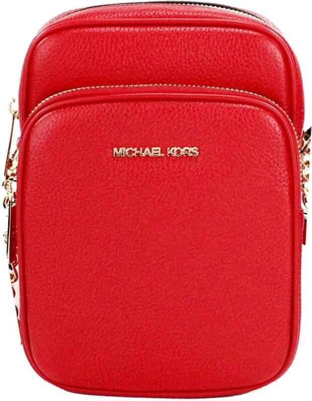 Michael Kors Schoudertas met ketting van pebble leer Red Dames - Foto 3