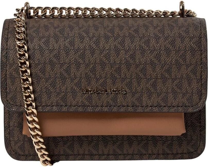 Michael Kors Schoudertas met kettinghandvat en logo Brown Dames - Foto 4