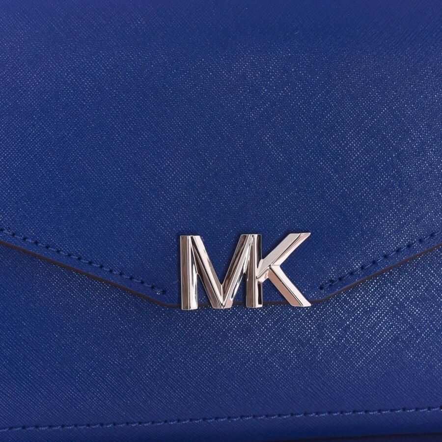 Michael Kors Schoudertas met klep van leer Blue Dames