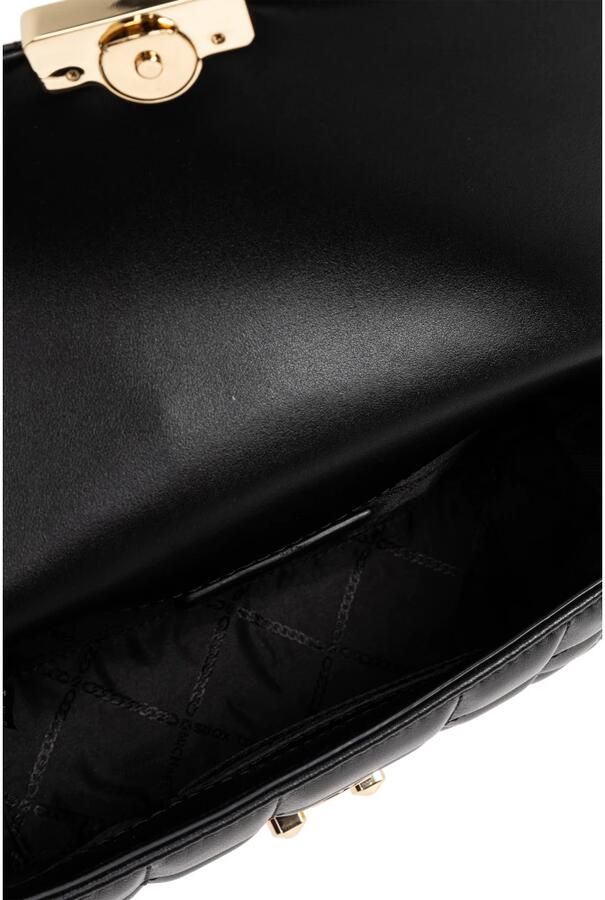 Michael Kors leren doorgestikte crossbody tas Tribeca zwart - Foto 2