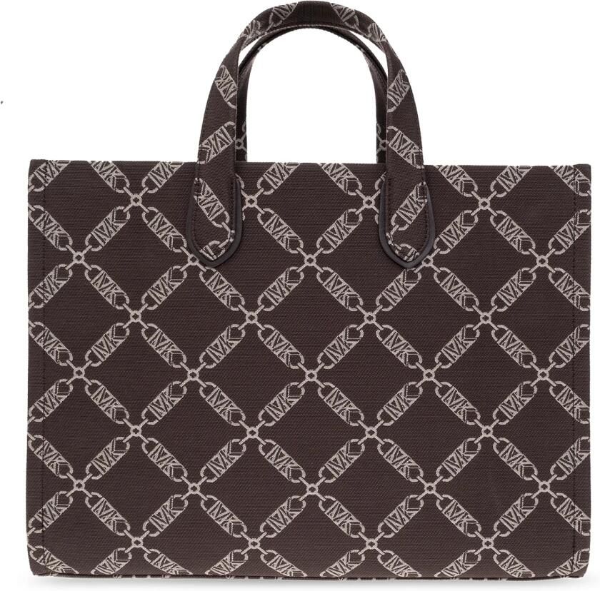 Michael Kors Gigi Grote Empire Logo Jacquard Tote Bag Multicolor Dames