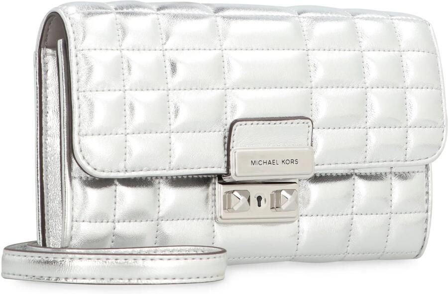 Michael Kors Stijlvol leren portemonnee met ketting Gray Dames