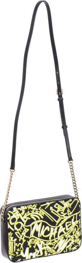 Michael Kors Stijlvolle Crossbody Tas in Zwart Wit Geel Black Dames - Foto 3