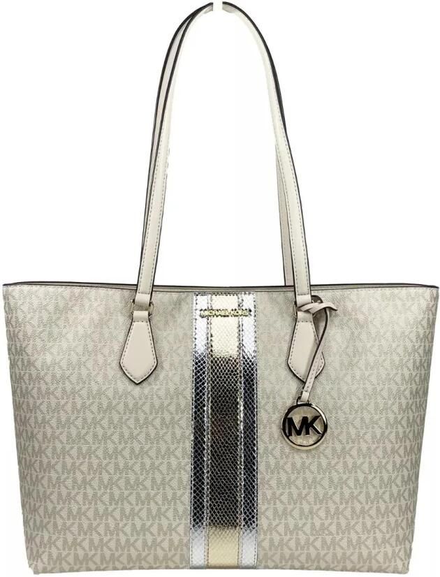 Michael Kors Stijlvolle Grote Tote Tas met Ritsvak Beige Dames