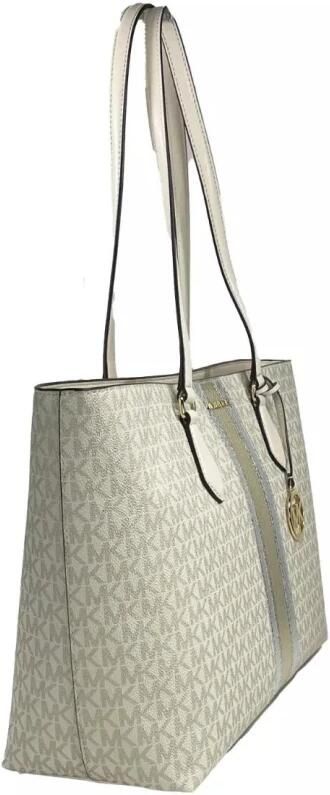 Michael Kors Stijlvolle Grote Tote Tas met Ritsvak Beige Dames - Foto 4