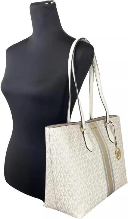 Michael Kors Stijlvolle Grote Tote Tas met Ritsvak Beige Dames - Foto 3