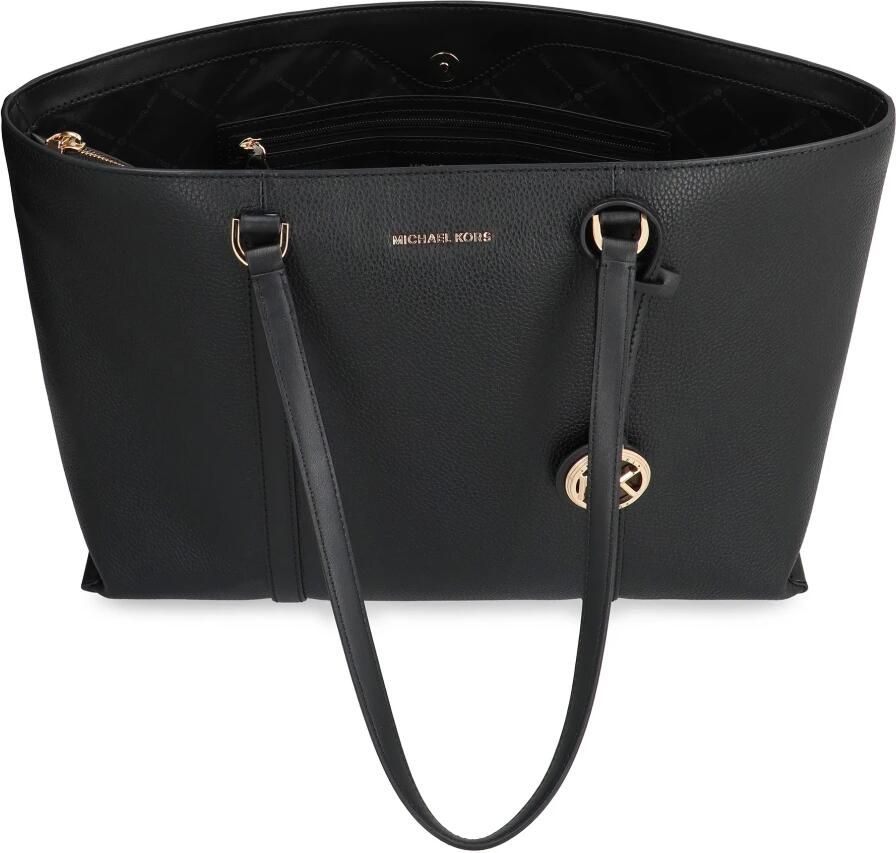 Michael Kors Stijlvolle zwarte leren winkeltas Black Dames - Foto 2