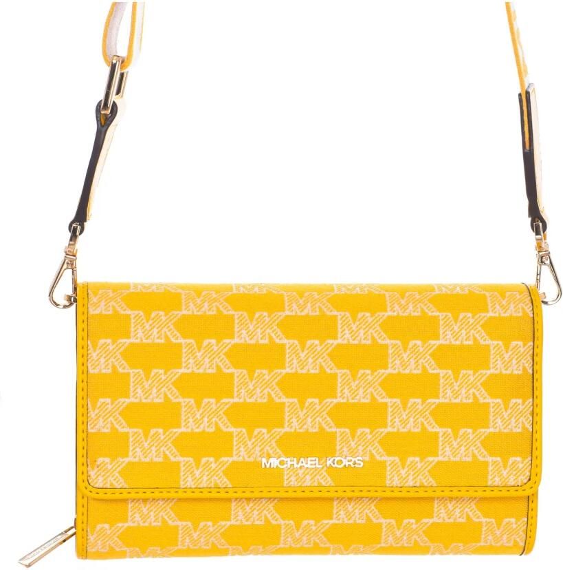 Michael Kors Stijlvolle Schoudertas met Klep Sluiting Yellow Dames - Foto 2