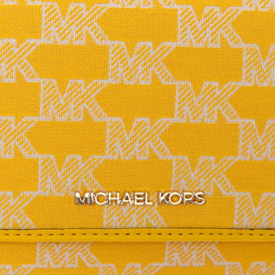 Michael Kors Stijlvolle Schoudertas met Klep Sluiting Yellow Dames