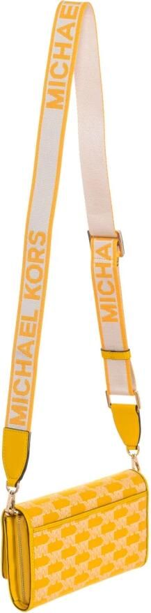 Michael Kors Stijlvolle Schoudertas met Klep Sluiting Yellow Dames - Foto 3