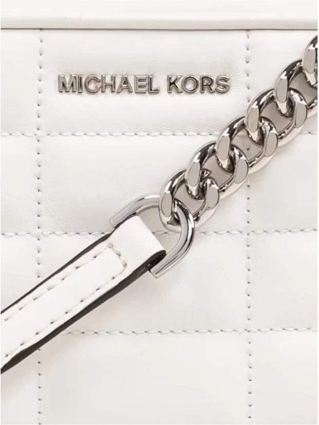 Michael Kors Jet Set Medium Quilted Leather Crossbody Bag White Dames - Foto 6