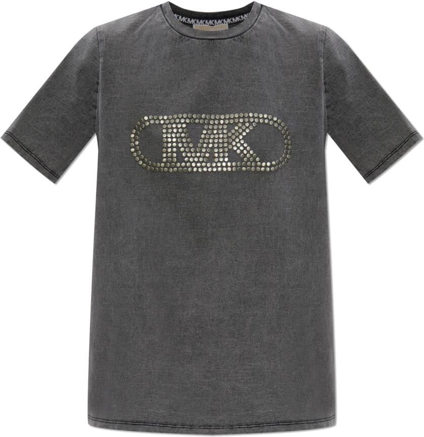 MICHAEL Kors T-shirt Korte Mouw CROP GWSH EMPIRE STUD TEE - Foto 5