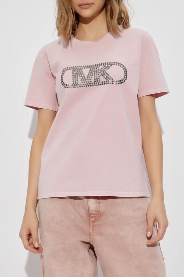 MICHAEL Kors T-shirt Korte Mouw CROP GWSH EMPIRE STUD TEE - Foto 3