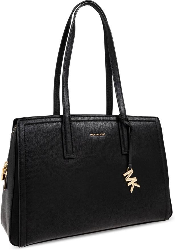 Michael Kors leren shopper Laila Medium zwart - Foto 7