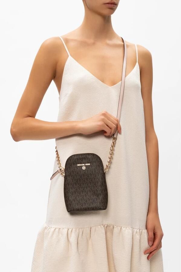 Michael Kors Telefoonhouder met bandje Brown Dames - Foto 6