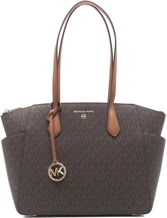 Michael Kors Marilyn Medium Logo Tote Handtas Brown Dames - Foto 3