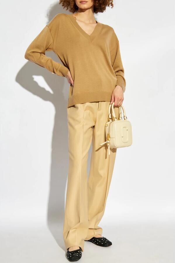 Michael Kors Merino V-hals trui met knoopsluiting op de mouw Brown Dames - Foto 2