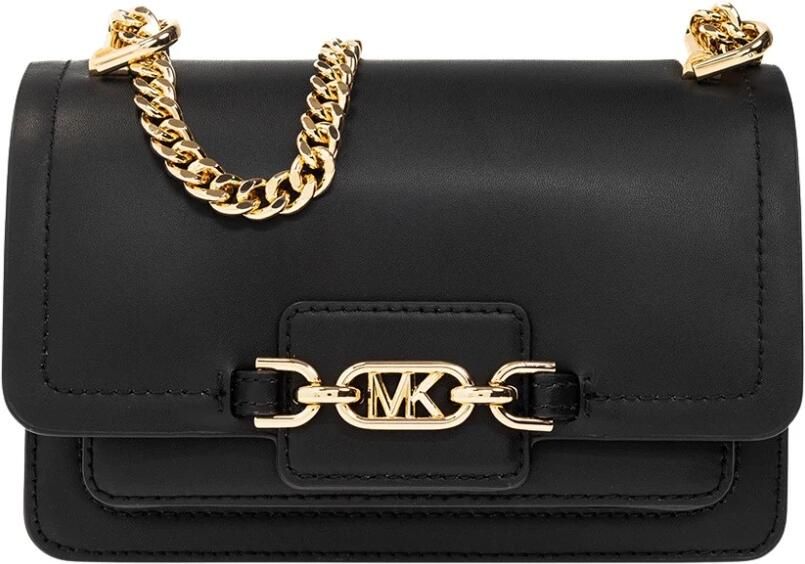 Michael Kors Kleine Zwarte Crossbody Tas met Gouden Details Black Dames - Foto 9