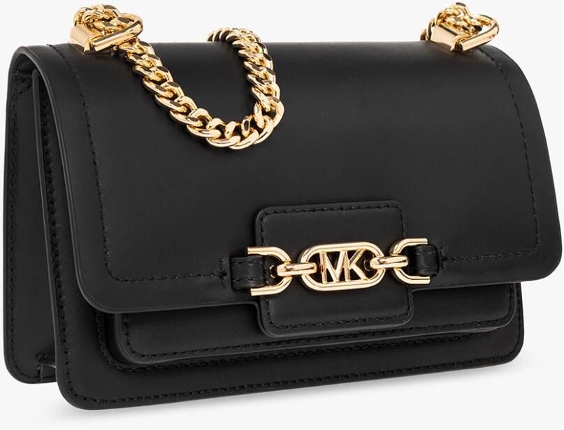 Michael Kors Kleine Zwarte Crossbody Tas met Gouden Details Black Dames - Foto 8