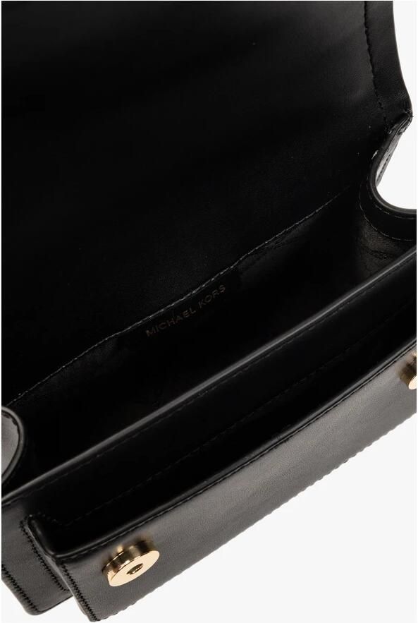 Michael Kors Kleine Zwarte Crossbody Tas met Gouden Details Black Dames - Foto 7