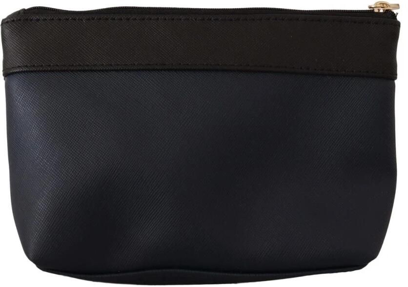 Michael Kors Zwarte leren tas met gouden details Black Dames