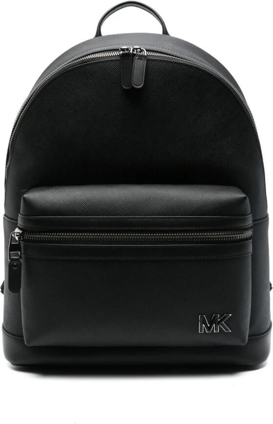 Michael Kors Zwarte rugzak met ritssluiting en voorvak Black Heren - Foto 4