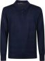 Michael Kors Midnight Core Lange Mouw Polo Shirt Blauw Heren - Thumbnail 1
