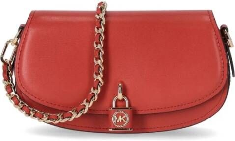 Michael Kors Mila Kleine Terracotta Crossbody Tas Orange Dames