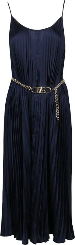 Michael Kors Pleated Midi Dress Blauw Dames